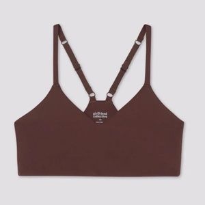 🌱Girlfriend Collective V Neck Bralette, Espresso